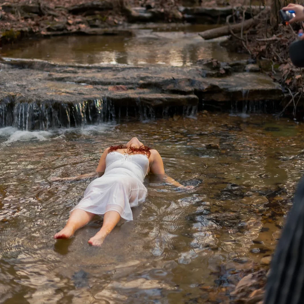 Behind the scenes at the creek shoot